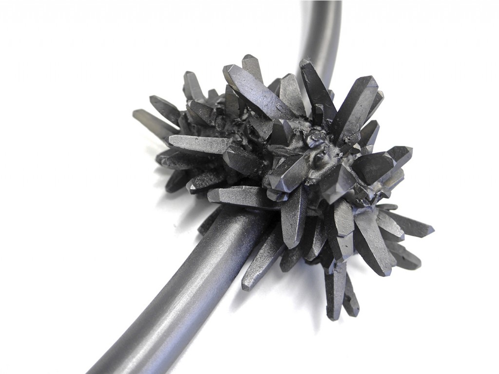 HOTSPOTS, 2012-2015, Telekommunikationskabel, Neusilberguss, Graphit, ca. 60x30x10 cm